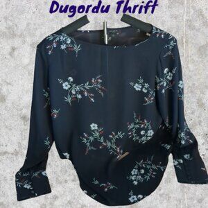 Woman's Small Sheer Floral Ann Taylor Blouse